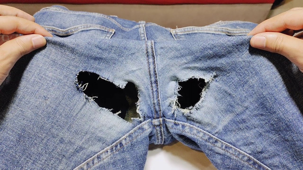 Cheap Fashion Women Solid Slim Denim Ripped Chain Big Hole Jeans Trousers  Pencil Pants | Joom
